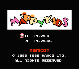Mappy Kids — Title screen